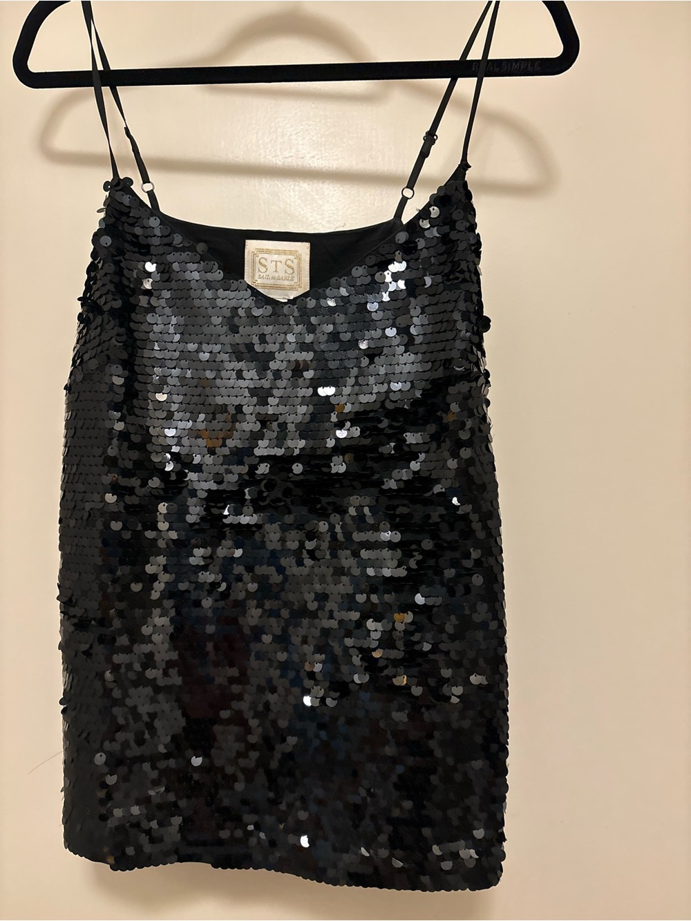 Sail to Sable Black and Sequin Tank